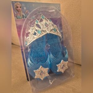 Disney Frozen Princess Blue Glitter Dress-Up Shoes & Tiara Set